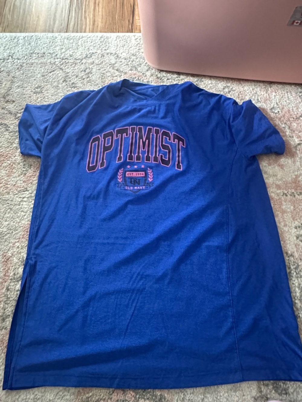 Old Navy Royal Blue 'OPTIMIST' Graphic Tee